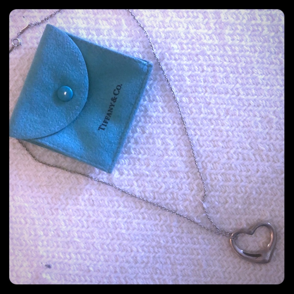 Tiffany & Co. Open heart silver necklace